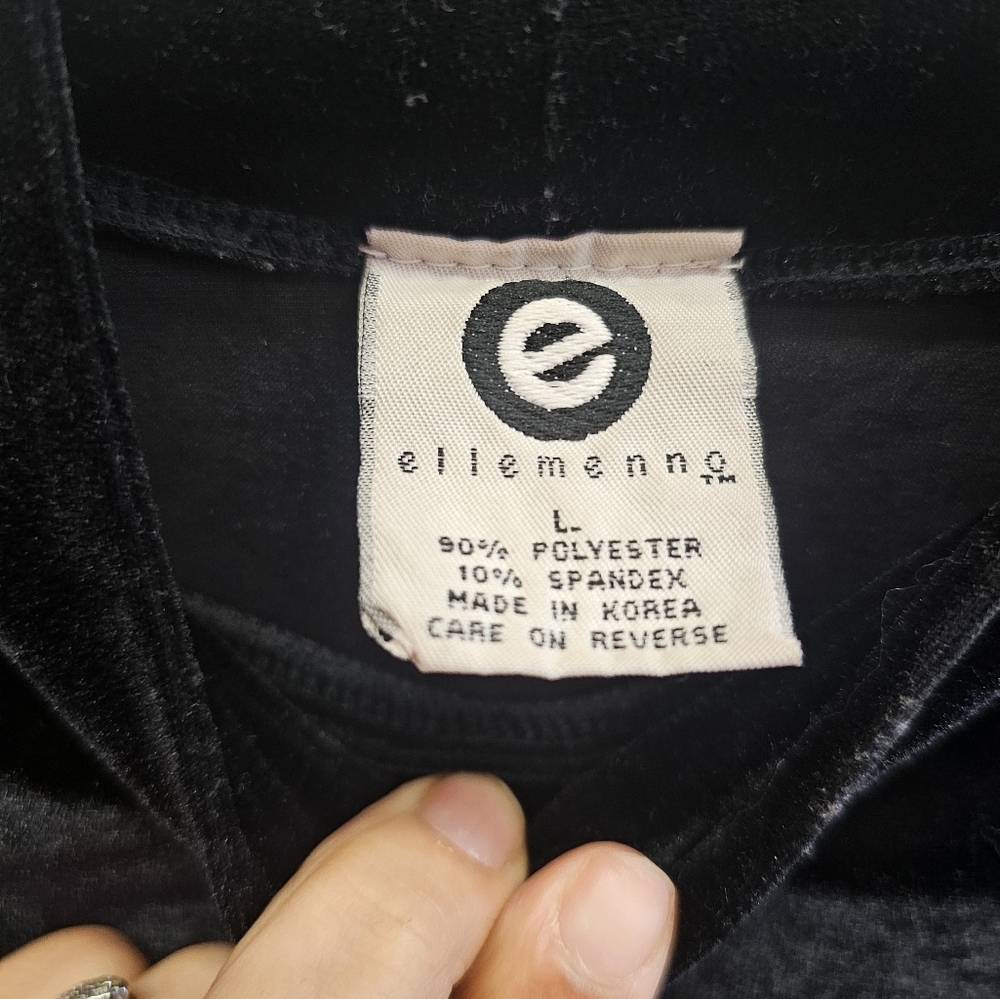 Ellemenno, mock neck, velvet, velour, stretchy, casual, fall - Picture 3 of 4